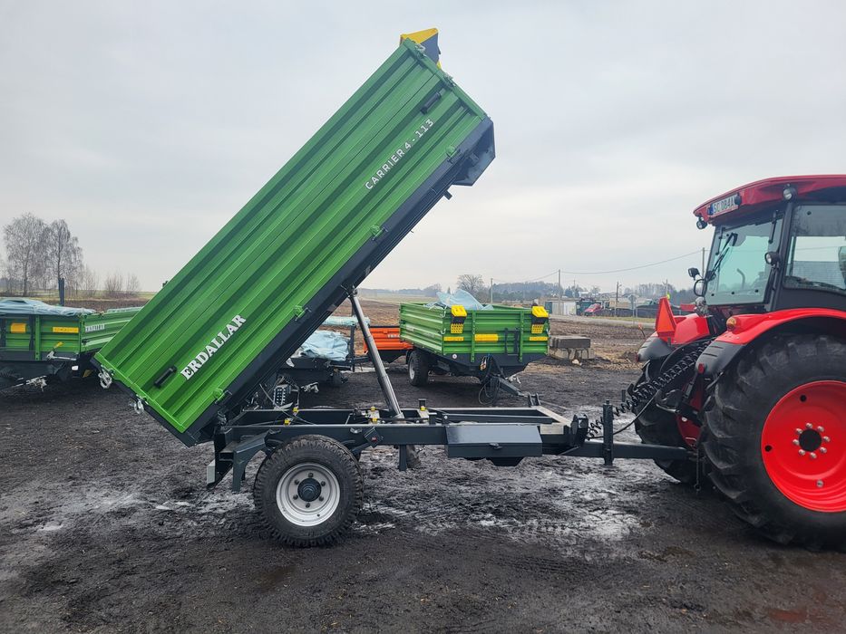 NOWA Przyczepa rolnicza jednoosiowa wywrotka 4t trójstronna oryginał