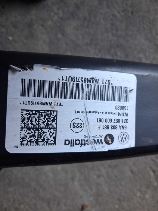 Belka Haka Westfalia do VW Tiguan 2