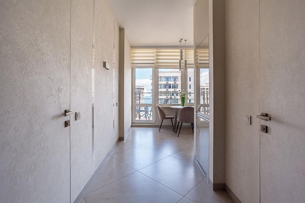 Посуточно Аркадия, Каманина, квартира с ТЕРРАСОЙ вид на море ПОДОБОВО