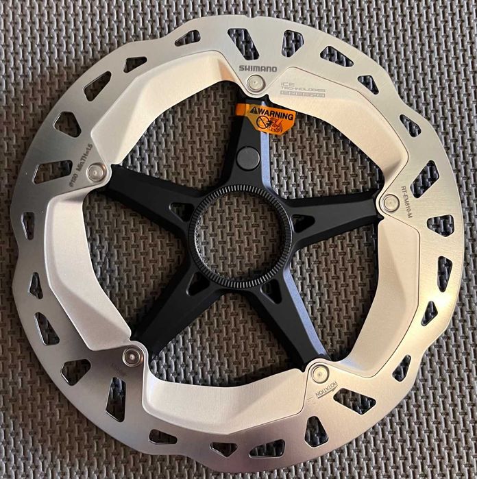 Tarcza hamulcowa Shimano RT-EM810 180mm Ice-Tech Freeza Center Lock rt em 810 z magnesem czujnik predkosci srebrna radiatory