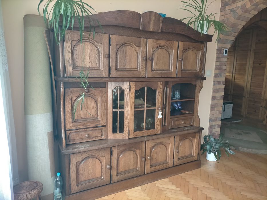 Kredens komoda meblościanka dębowa piękna DREWNO- okazja !