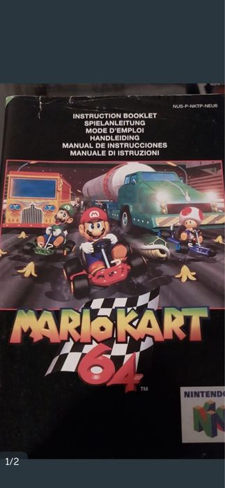 Manual jogo Nintendo 64 Mario Kart 64