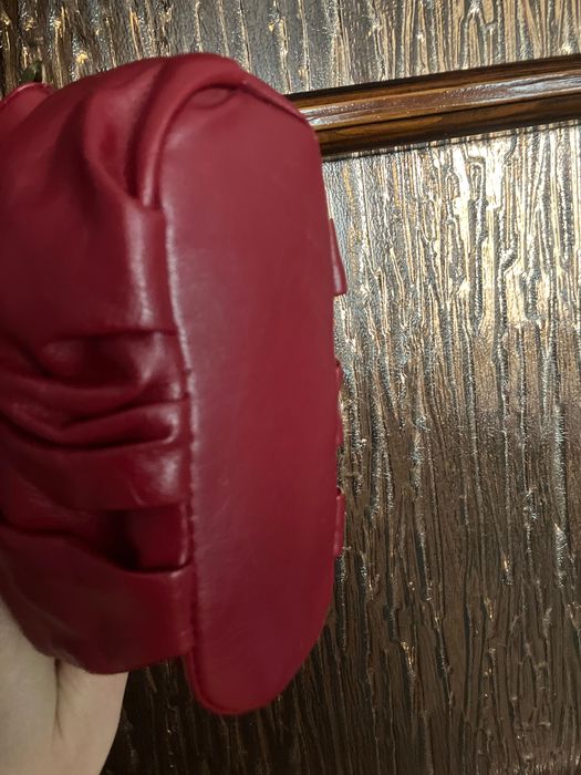 Torebka retro mała pasek ciemna czerwień czerwona urocza stan bdb