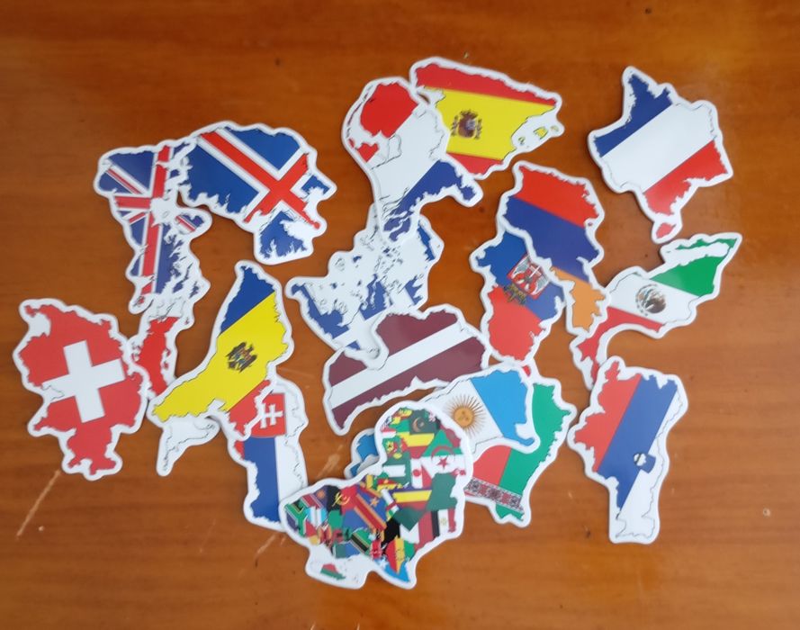 Autocolantes de vários países do mundo