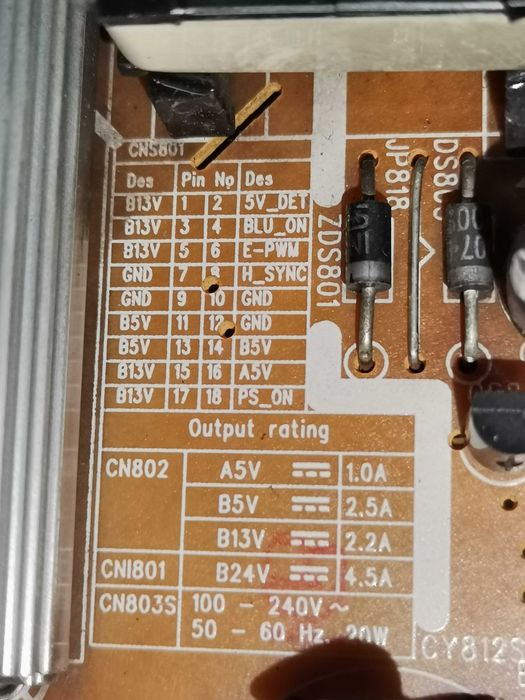 Fonte de alimentação Samsung BN44- 0 0 3 3 9 B  P 3 2 3 7F1_AHS