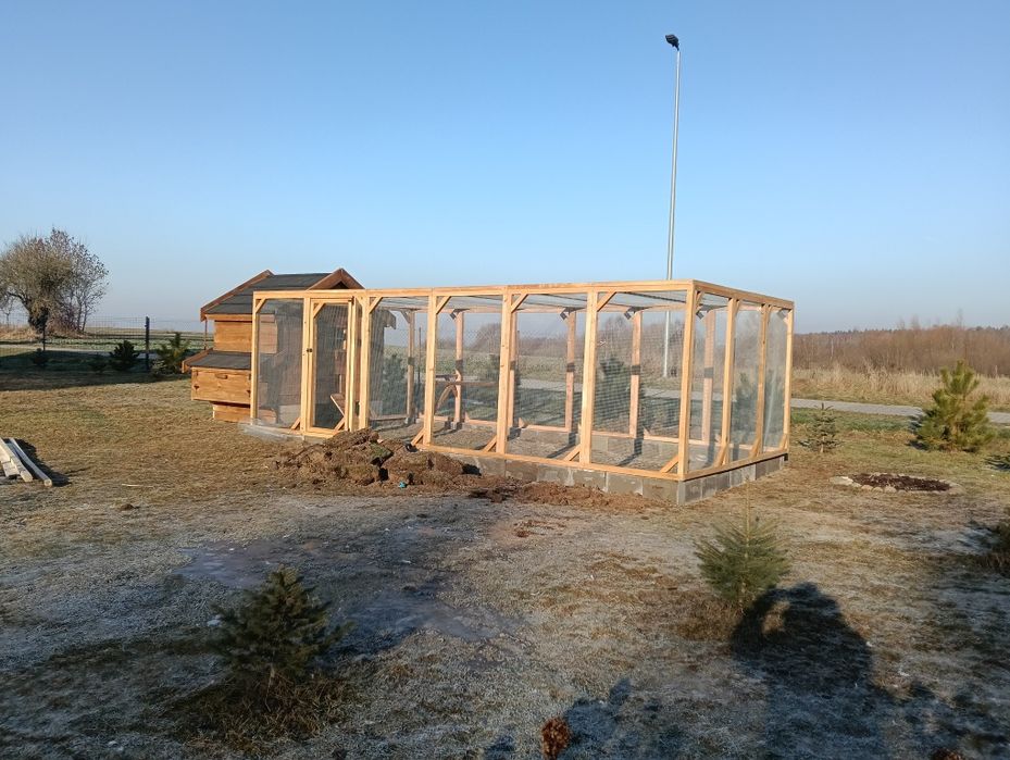 Kurnik xxl na 20 kur z wybiegiem 3x6 18 m2