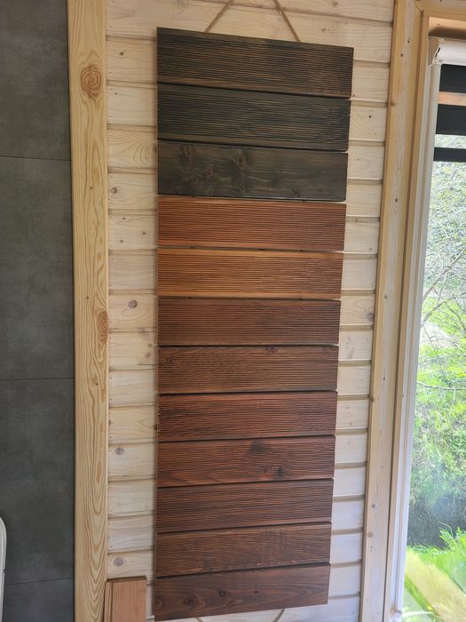 Deska tarasowa - modrzew 32 mm gładka,ryfel -  producent, rabat 5 %