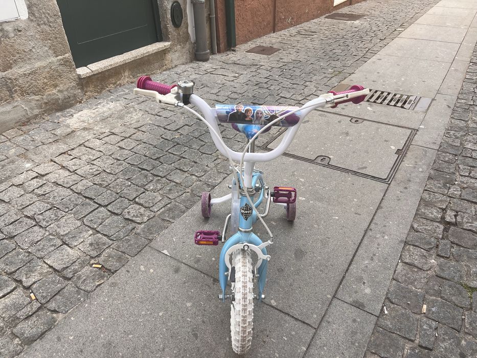 Bicicleta criança Frozen com rodinhas