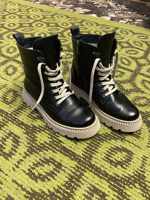 Женские зимние ботинки ( кожаные )