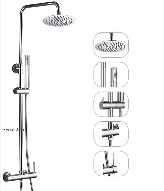 Conjuntos de Duche Redondos ou Quadrados - Chuveiros/WC/Casa de banho