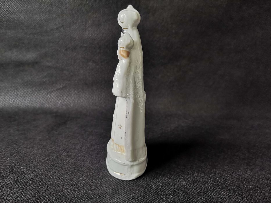 Stara przedwojenna figurka Matka Boska z Dzieciątkiem porcelana Śląska