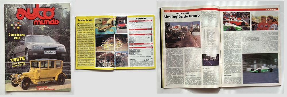 Coleção de revistas Auto Mundo de 1986