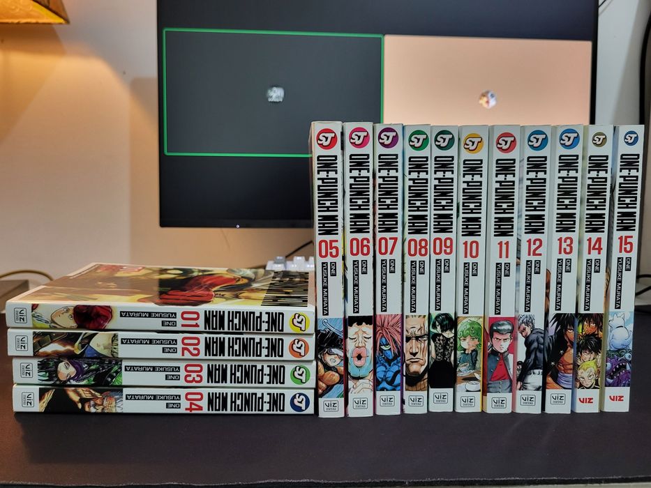 One-Punch Man vol. 1-15 em inglês  | Coleção Manga em muito bom estado