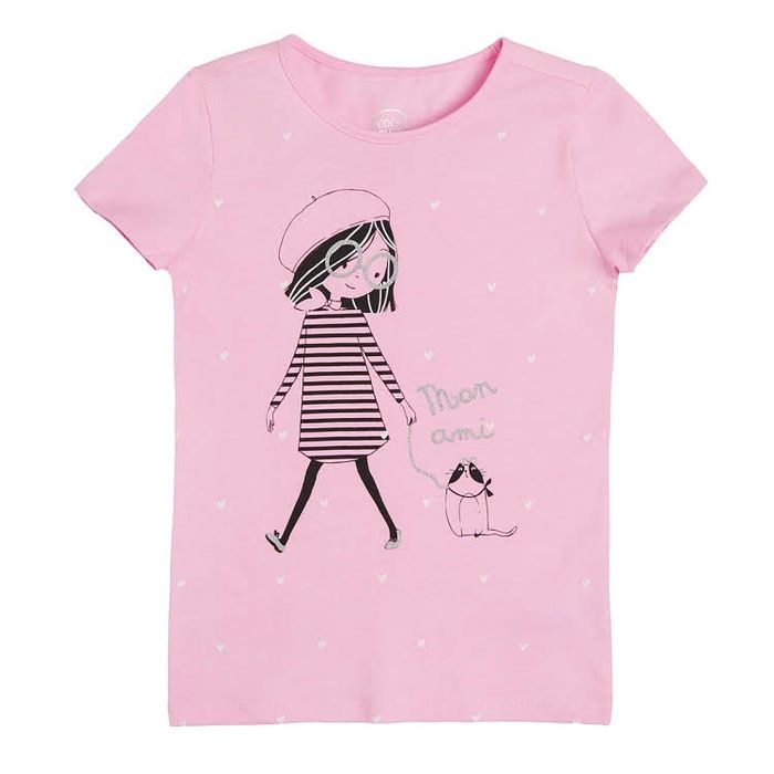 Smyk h&m 5-10-15 reserved koszulka bluzka kotek dziewczynka 116/122