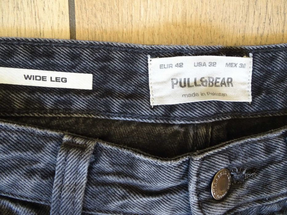 Jeansy cargo, Wide leg, rozm. 42. Pull&Bear, jak nowe.