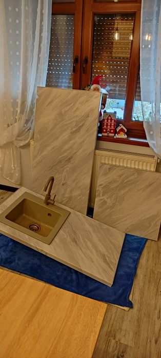 Blaty kuchenne+zlew granitowy i bateria-komplet