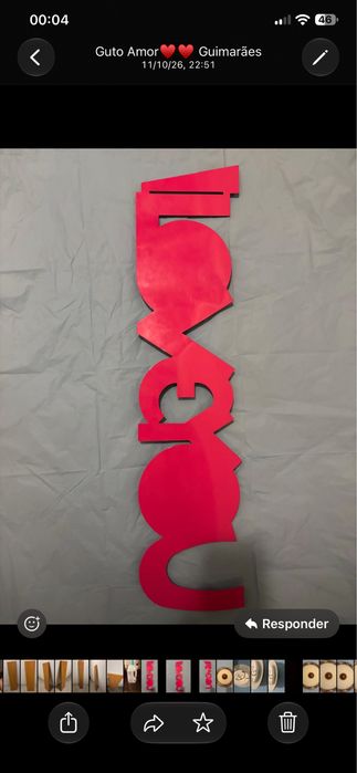 Placa de parede I Love You  imantada