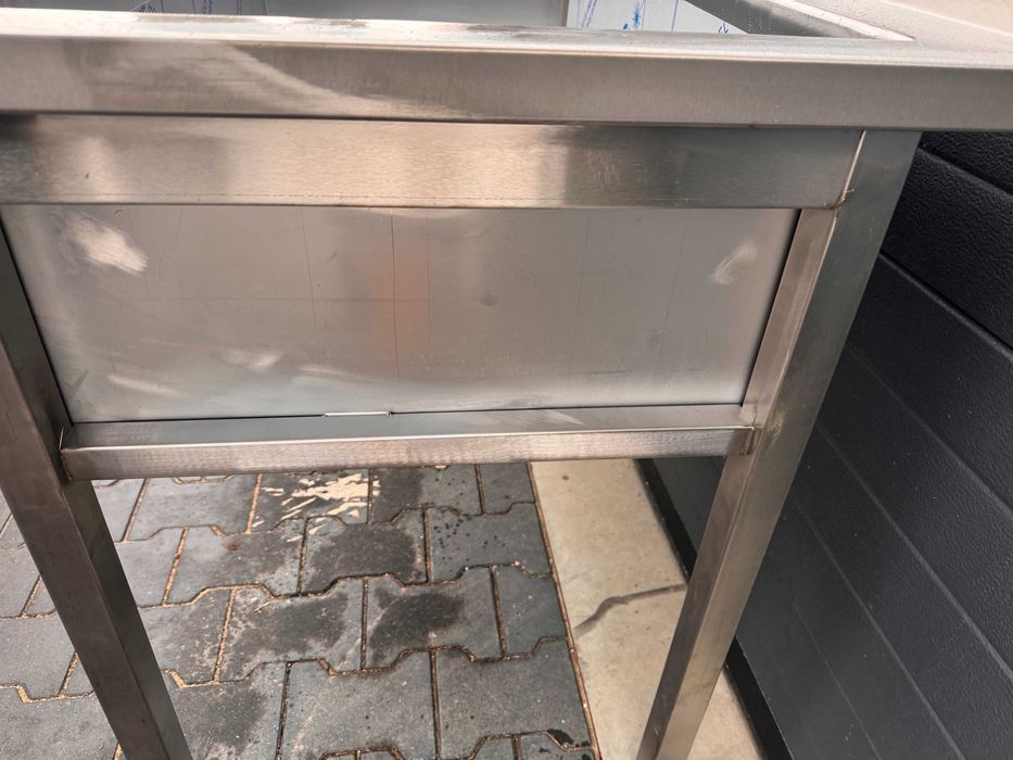 Meble gastronomiczne Basen gastronomiczny nierdzewny inox jednokomorowy 1200x600x850 gł.300 bez półki kuchnia restauracja stal nierdzewna ASIS