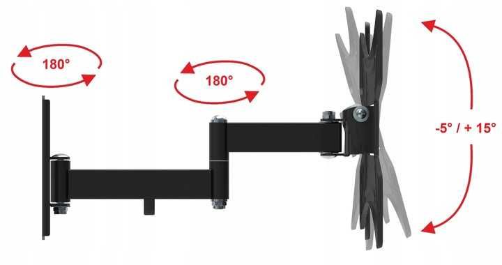 Solidny Uchwyt do Telewizora 22-42 cale Obrotowy Wieszak
