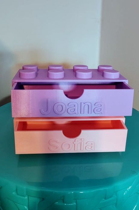 Caixas Lego para organização 3D