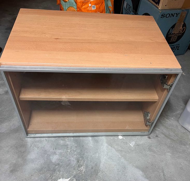 Combinação de Estantes , ef carvalho c/portas em vidro, 60x42x38+60x42x129 cm (Besta, IKEA)