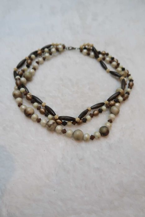 Naszyjnik boho etno hippie vintage perełki elegancki aesthetic 31