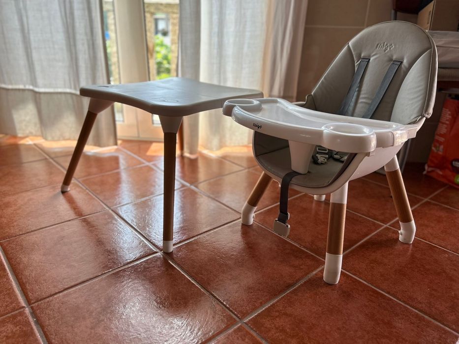 Cadeira alta evolutiva Multi 3 em 1 Cinzento