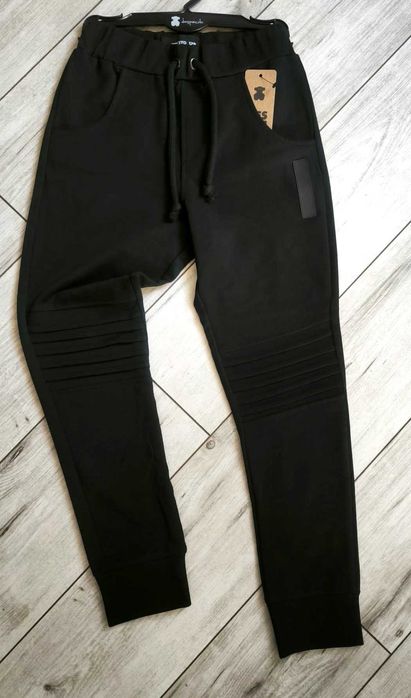 Spodnie basic slim Despacito Baby Boy 134 czarne - nowy model