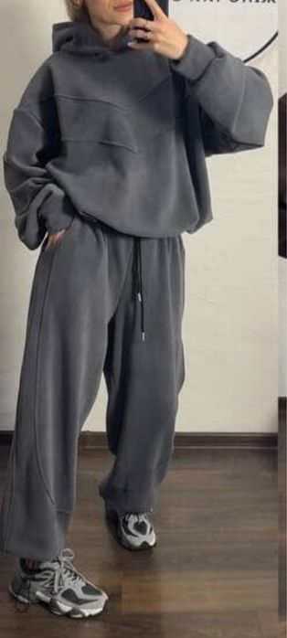 Жіночий костюм на флісі фліс полар овесайз женский костюм новий