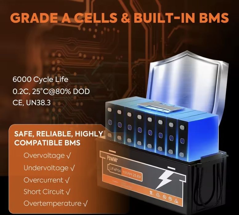 PowMr 24V 100Ah акумулятор
