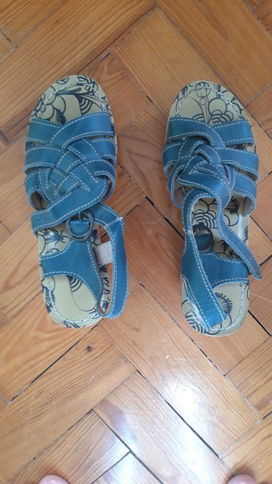 Sandália com salto alto Fly London, azul petróleo, nº 37