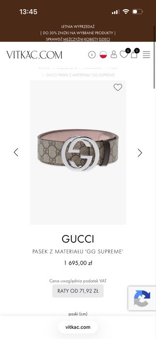 Pasek gucci gg supreme