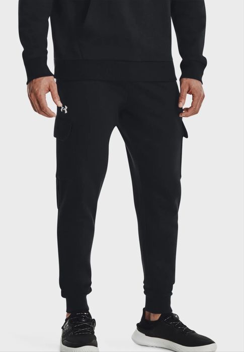 Чоловічі чорні спортивні штани Under Armour Rival Fleece Cargo Jogger