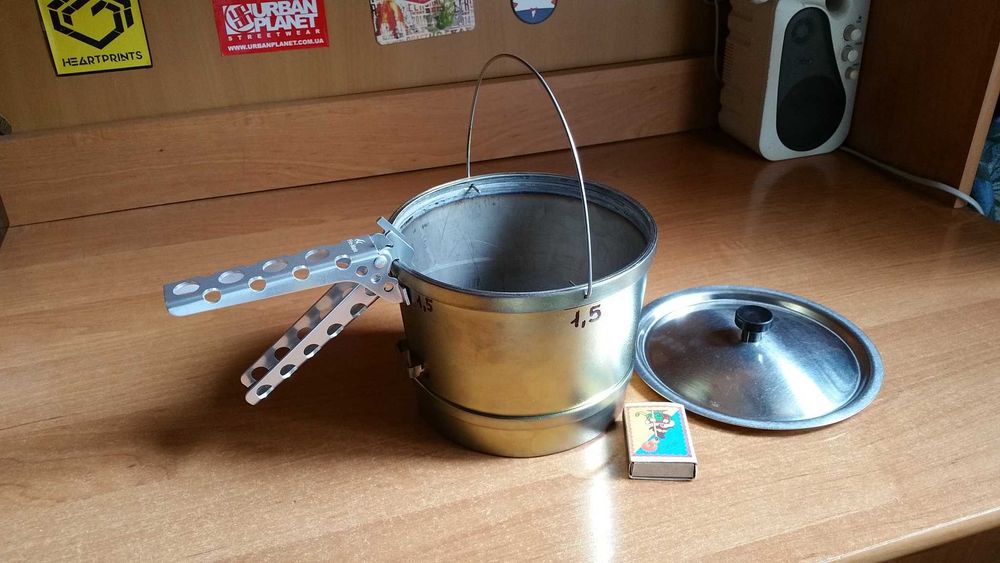 Титановый Походный Туристический Котелок из Советского Титана 2мм