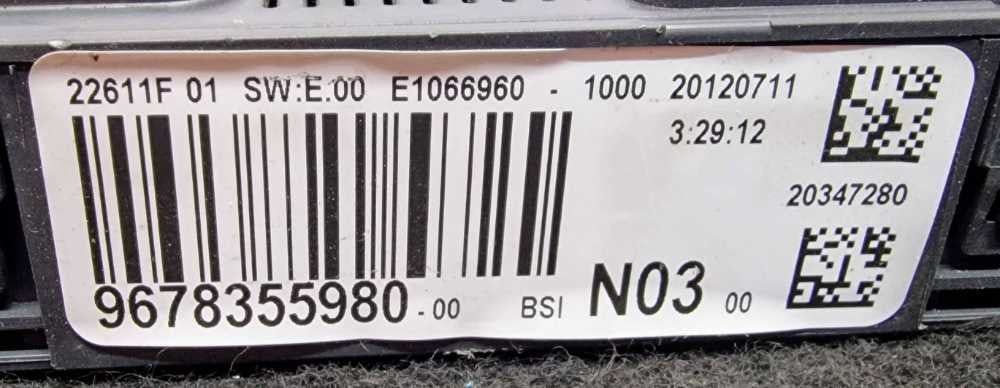 Caixa Fusíveis / SAM / BSI 9678355980 - PEUGEOT 208 I