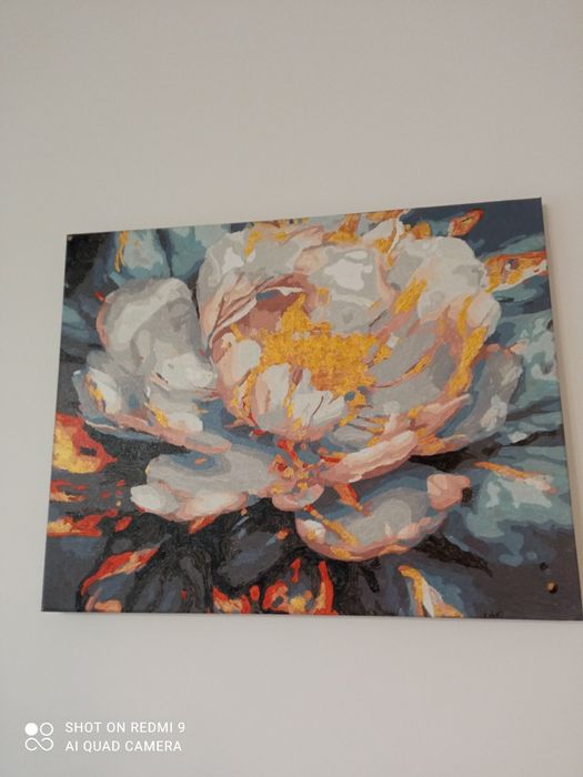 Nowa cena.Obraz malowany ręcznie akwarelami na płótnie