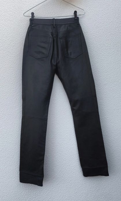 Calças 100% pele Helmut Lang