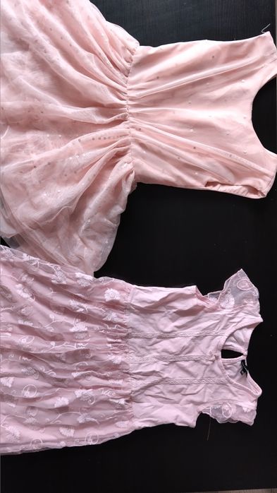 Różowe sukienki 116 i 128