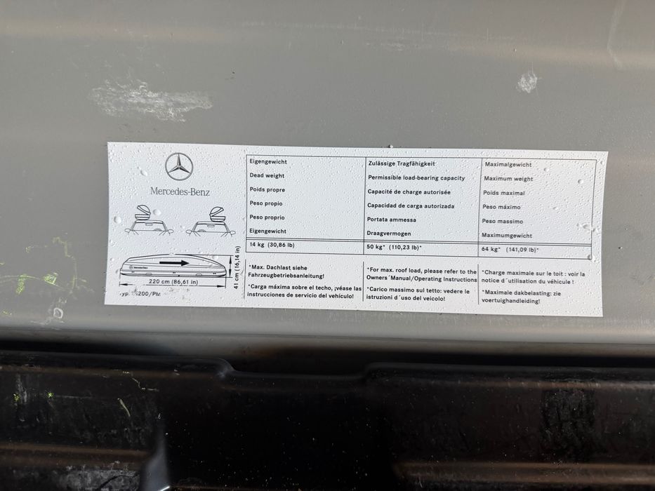 Box dachowy Mercedes benz