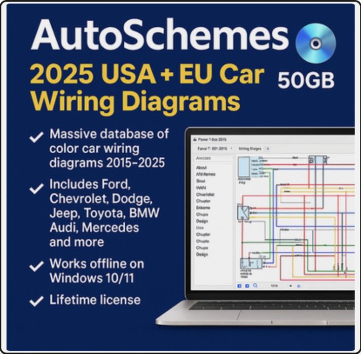 2025 Automotive Electrical Wiring Database,50GB Offline, Lifetime