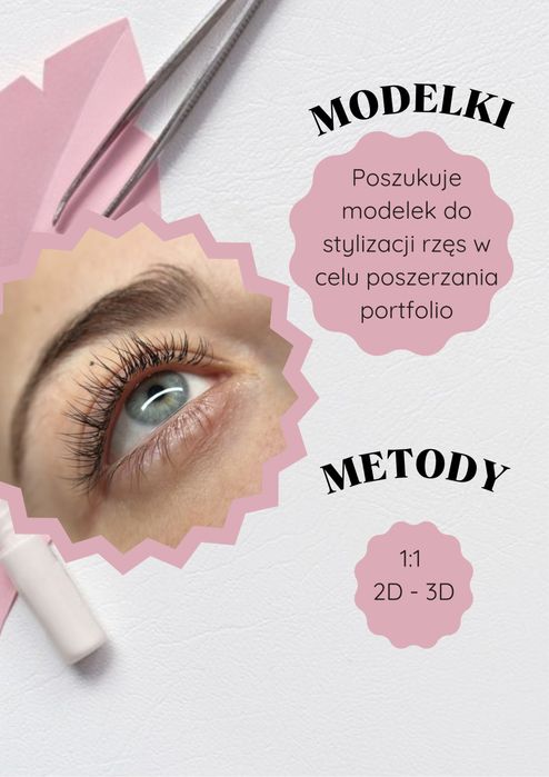 Modelki do przedłużania rzęs metoda klasyczna i 2-3D