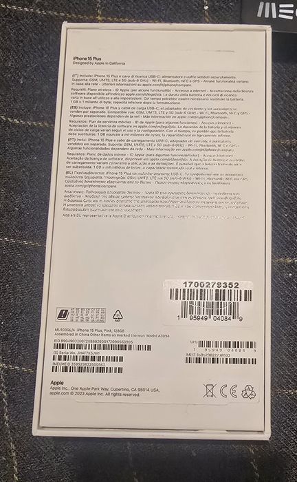 Iphone 15 Plus 128GB  Rosa -  GARANTIA JULHO/27