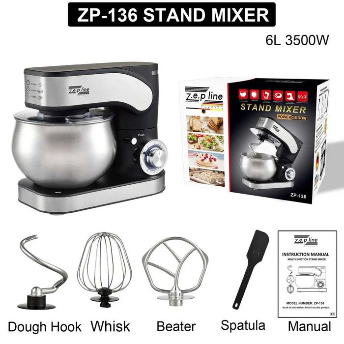Планетарный миксер тестомес ZP-136 тістоміс планетарний міксер 6 л.
