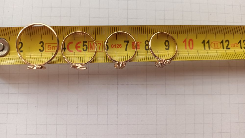 Pierścionki pozłacane