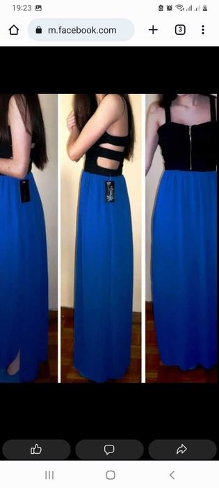 Vestido preto e azul novo