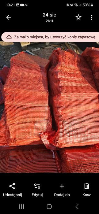 Drewno workowane duże worki