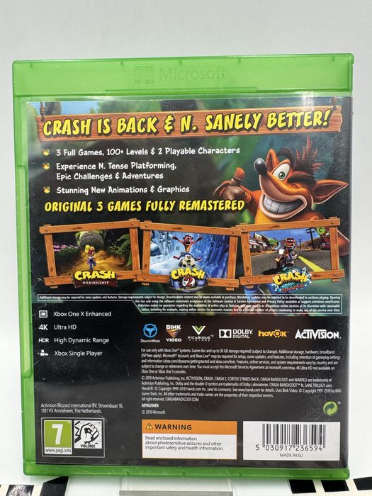 Crash Bandicoot N Sane Trilogy Xbox One Gwarancja