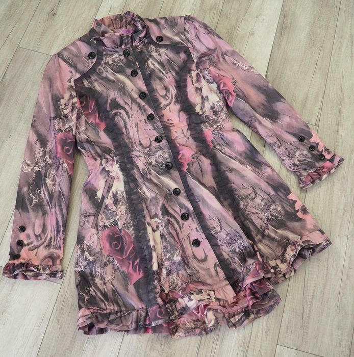 Spicy Vanilla_rose coat_płaszcz ocieplany_rozmiar L