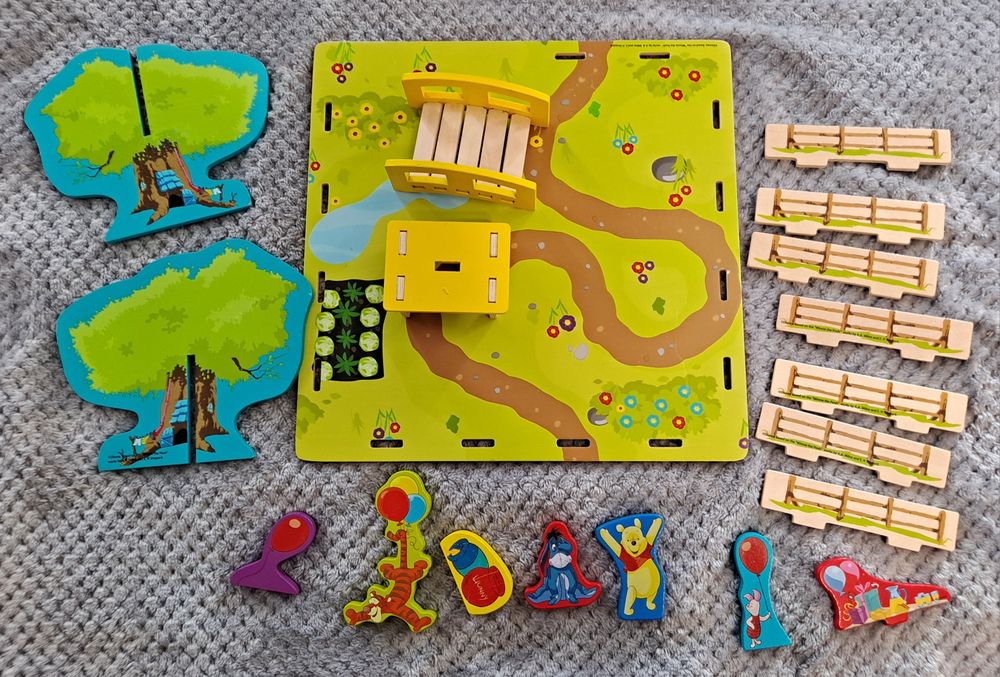 Drewniana układanka 3D Playtive Kubuś Puchatek urodziny