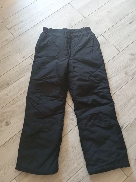 Czarne ortalionowe spodnie narciarskie unisex